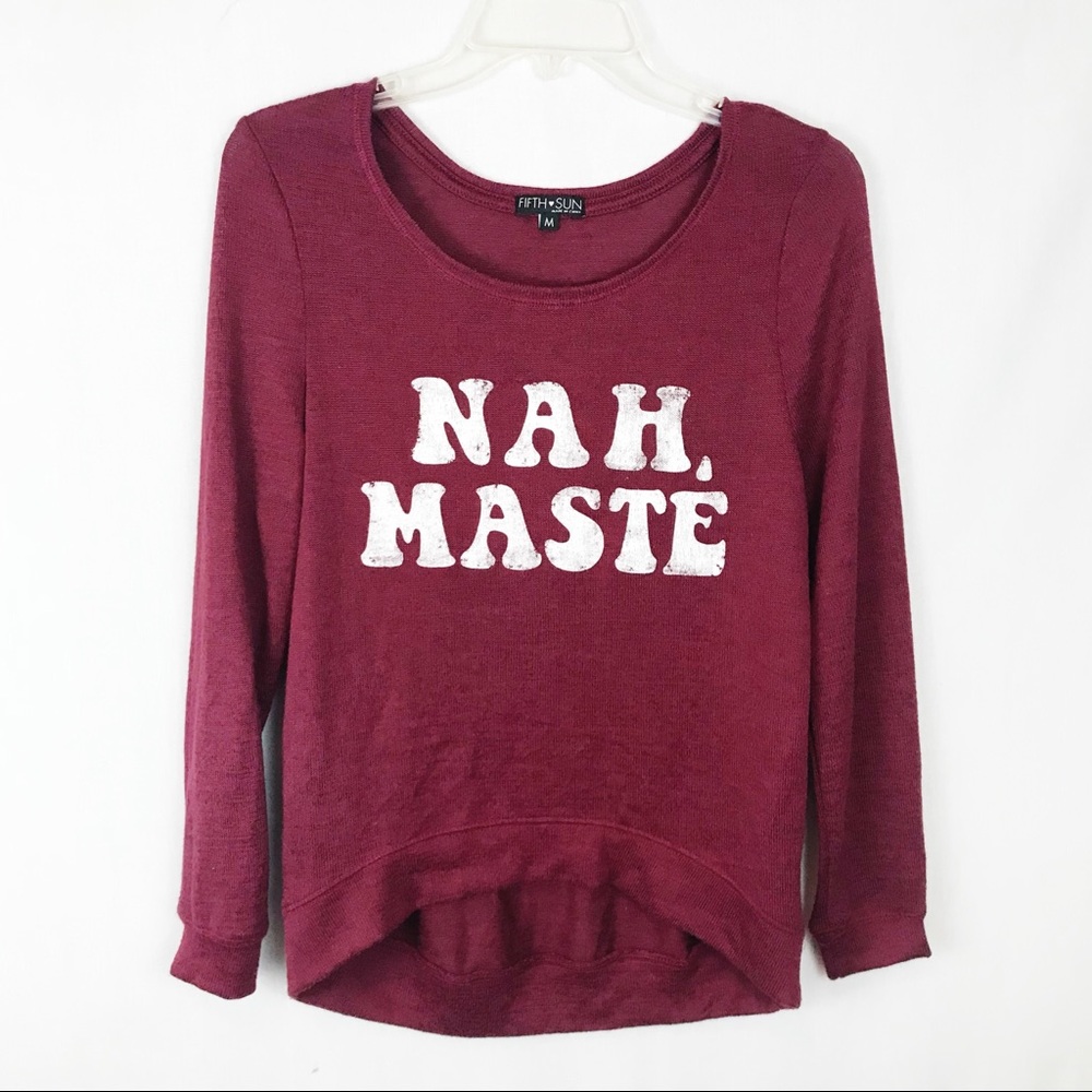 Fifth Sun Nah, Maste burgundy knit sweater